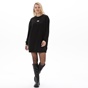 KENDALL+KYLIE-Γυναικείο mini φούτερ φόρεμα KENDALL+KYLIE KKW.2W0.030.006 OVERSIZED μαύρο
