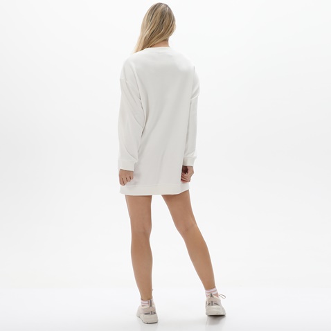 KENDALL+KYLIE-Γυναικείο mini φούτερ φόρεμα KENDALL+KYLIE KKW.2W0.030.006 OVERSIZED λευκό
