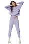 BODY ACTION-Γυναικεία βελουτέ oversized μπλούζα BODY ACTION 061322-01 μωβ