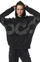 BODY ACTION-Unisex oversized φούτερ μπλούζα BODY ACTION 061331-01 μαύρη