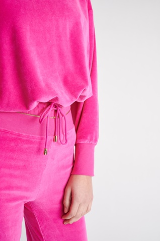 SUGARFREE-Γυναικεία κοντή βελουτέ μπλούζα SUGARFREE 23812019 φούξια