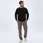 DIRTY LAUNDRY-Ανδρική φούτερ μπλούζα DIRTY LAUNDRY DLMC16W22 Relaxed Fit With Neck Detail μαύρη