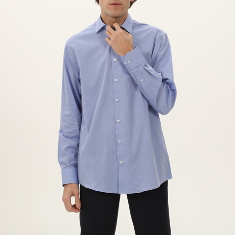 MARTIN & CO-Ανδρικό πουκάμισο MARTIN & CO 223-52-1610 COMFORT FIT μπλε
