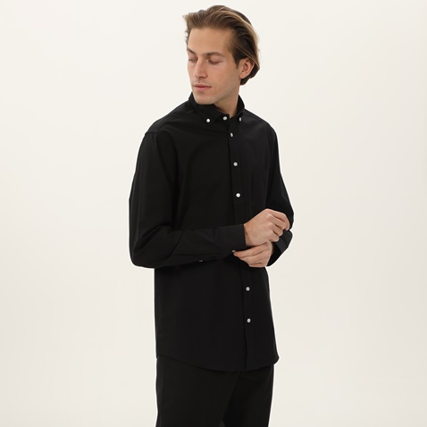 MARTIN & CO-Ανδρικό πουκάμισο MARTIN & CO 223-52-1650 COMFORT FIT μαύρο