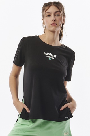 BODY ACTION-Γυναικείο t-shirt BODY ACTION 051321-01 μαύρο