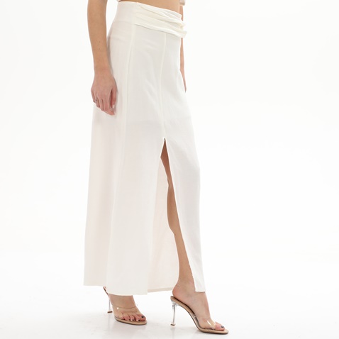 ATTRATTIVO-Γυναικεία maxi φούστα ATTRATTIVO 9916268 λευκή