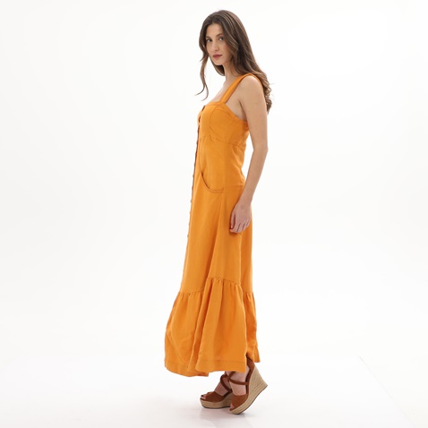 ATTRATTIVO-Γυναικείο μακρύ φόρεμα ATTRATTIVO 9916269 κίτρινο