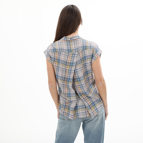 ATTRATTIVO-Γυναικείο αμάνικο πουκάμισο ATTRATTIVO 9916291 πολύχρωμο καρό