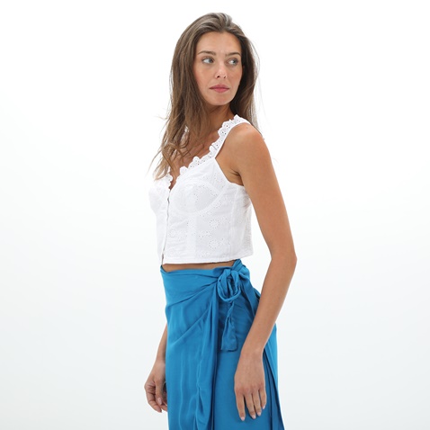 ATTRATTIVO-Γυναικείο cropped top ATTRATTIVO 9916875 λευκό