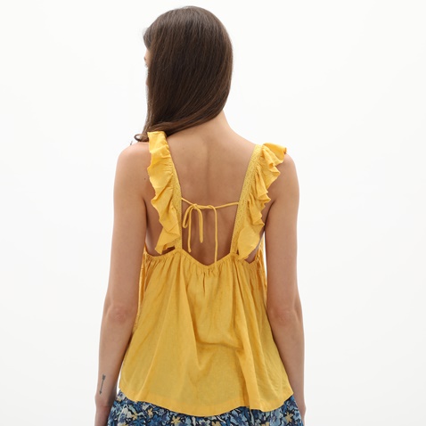 ATTRATTIVO-Γυναικεία αμάνικη μπλούζα ATTRATTIVO 9916879 κίτρινη