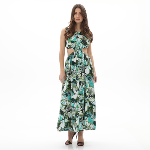 ATTRATTIVO-Γυναικείο μακρύ φόρεμα ATTRATTIVO 9917023 πράσινο