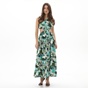ATTRATTIVO-Γυναικείο μακρύ φόρεμα ATTRATTIVO 9917023 πράσινο