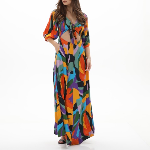 ATTRATTIVO-Γυναικείο μακρύ φόρεμα ATTRATTIVO 9917086 πολύχρωμο