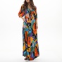 ATTRATTIVO-Γυναικείο μακρύ φόρεμα ATTRATTIVO 9917086 πολύχρωμο