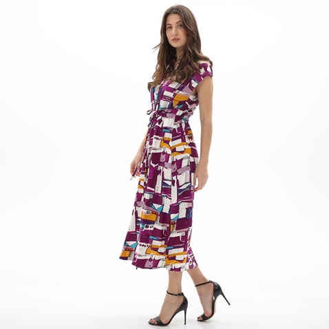 ATTRATTIVO-Γυναικείο μακρύ σεμιζιέ φόρεμα ATTRATTIVO 9917199 πολύχρωμο
