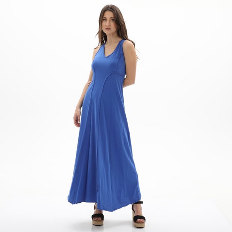 ATTRATTIVO-Γυναικείο maxi φόρεμα ATTRATTIVO 9850824 μπλε