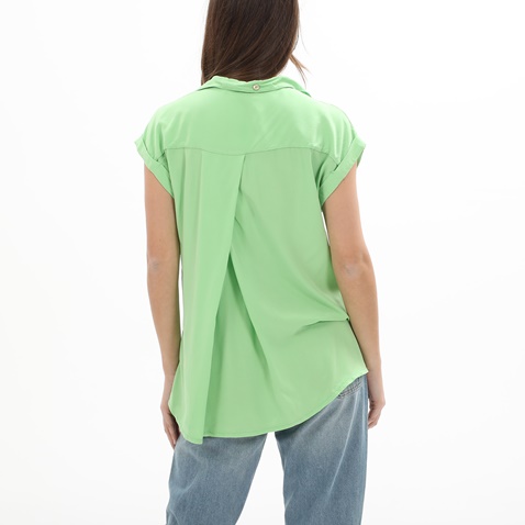 ATTRATTIVO-Γυναικείο αμάνικο πουκάμισο ATTRATTIVO 9911642E πράσινο μέντας