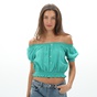 ATTRATTIVO-Γυναικείο cropped top ATTRATTIVO 9911177E πράσινο