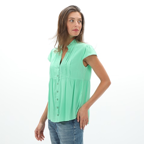 ATTRATTIVO-Γυναικείο κοντομάνικο πουκάμισο ATTRATTIVO 9912630E πράσινο