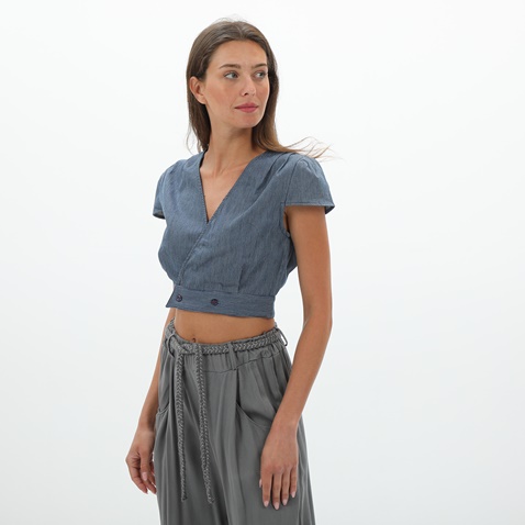 ATTRATTIVO-Γυναικείο cropped top ATTRATTIVO 9916359 μπλε