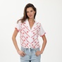 ATTRATTIVO-Γυναικείο κοντομάνικο πουκάμισο ATTRATTIVO 9916364 λευκό