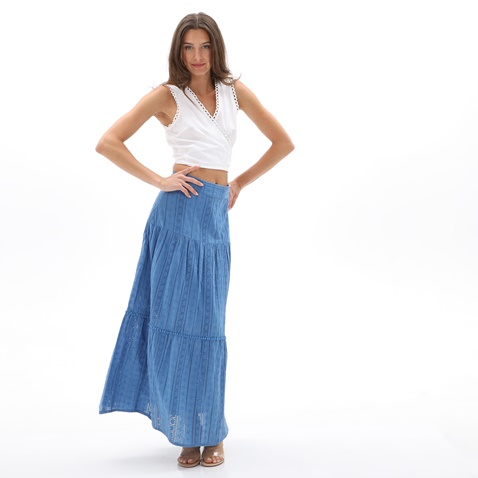 ATTRATTIVO-Γυναικεία maxi φούστα ATTRATTIVO 9916365 μπλε