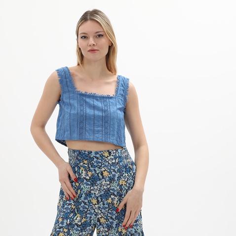 ATTRATTIVO-Γυναικείο cropped top ATTRATTIVO 9916366 μπλε