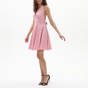 ATTRATTIVO-Γυναικείο mini φόρεμα ATTRATTIVO 91313820 ροζ ριγέ