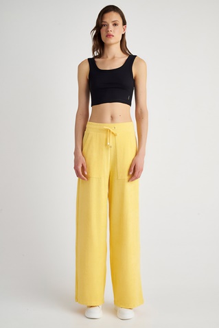 SUGARFREE-Γυναικείο πετσετέ παντελόνι φόρμας SUGARFREE 23811064 κίτρινο