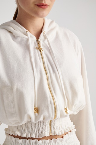 SUGARFREE-Γυναικεία κοντή πετσετέ ζακέτα SUGARFREE 23813175 εκρού