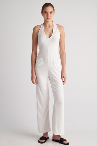 SUGARFREE-Γυναικεία ολόσωμη πετσετέ φόρμα SUGARFREE 23817158 λευκή