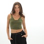 'ALE-Γυναικείο cropped top 'ALE 81572389 χακί