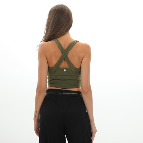 'ALE-Γυναικείο cropped top 'ALE 81572389 χακί