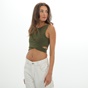 'ALE-Γυναικείο cropped top 'ALE 81572392 χακί