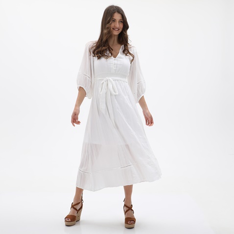 'ALE-Γυναικείο μακρύ φόρεμα 'ALE 8916333 λευκό