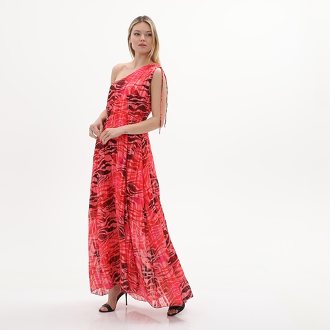 'ALE-Γυναικείο maxi φόρεμα 'ALE 8916555 κόκκινο εμπριμέ