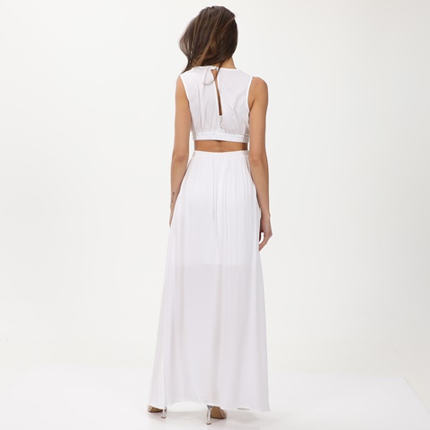'ALE-Γυναικείο cut out maxi φόρεμα 'ALE 8916488 λευκό