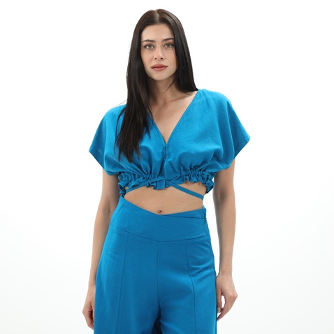 'ALE-Γυναικείο cropped top 'ALE 8916493 μπλε