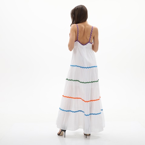 ATTRATTIVO-Γυναικείο maxi φόρεμα ATTRATTIVO 9917095 λευκό