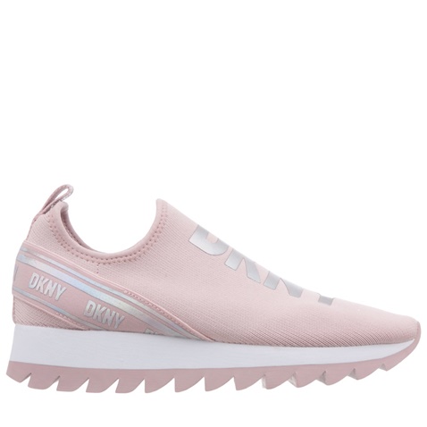DKNY JEANS-Γυναικεία slip on sneakers DKNY K4297210 ABBI ροζ ασημί