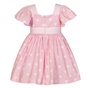 Balloon Chic-Παιδικό επίσημο φόρεμα Balloon Chic 231F0276a ροζ πουά (από 12 μηνών έως 3 ετών)