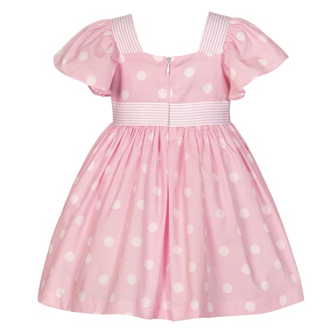 Balloon Chic-Παιδικό επίσημο φόρεμα Balloon Chic 231F0276b ροζ πουά (από 4 έως 6 ετών)