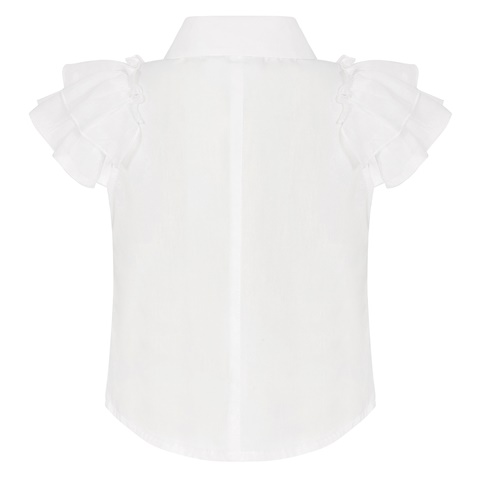 Balloon chic -Παιδικό πουκάμισο Balloon chic 231F0402a λευκό (απο 12 μηνών εως 3 ετών)