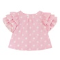 Balloon Chic-Παιδικό cropped πουκάμισο Balloon Chic 231F0416a ροζ (από12 μηνών έως 3 ετών)