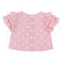 Balloon Chic-Παιδικό cropped πουκάμισο Balloon Chic 231F0416a ροζ (από12 μηνών έως 3 ετών)