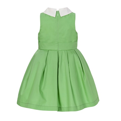 BALLOON-Παιδικό φόρεμα Balloon Chic 231F0204b λευκό πράσινο (από 4 έως 6 ετών) 