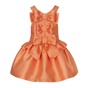 Balloon Chic-Παιδικό σατέν φόρεμα Balloon Chic 231F0214a πορτοκαλί (από 12 μηνών έως 3 ετών)
