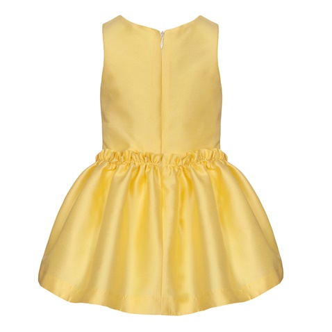 Balloon Chic-Παιδικό σατέν αμάνικο φόρεμα Balloon Chic 231F0224b κίτρινο (από 4 έως 6 ετών) 