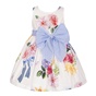 Balloon chic -Παιδικό αμάνικο φόρεμα Balloon chic 231F0227a λευκό floral (απο 12 μηνών εως 3 ετών)
