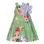 Balloon chic -Παιδικό φόρεμα Balloon chic 231F0229a πράσινο floral (απο 12 μηνών εως 3 ετών)